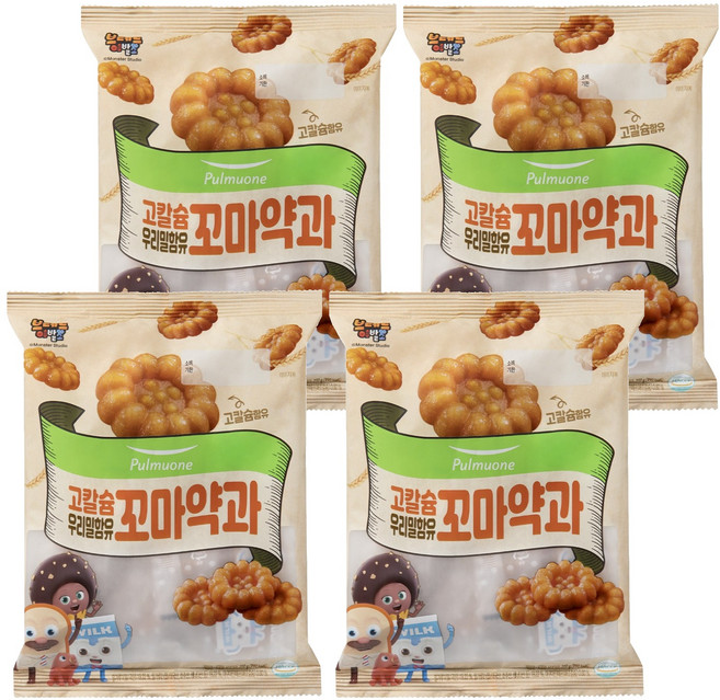 풀무원 우리밀함유 고칼슘 꼬마약과, 밀, 200g, 4개