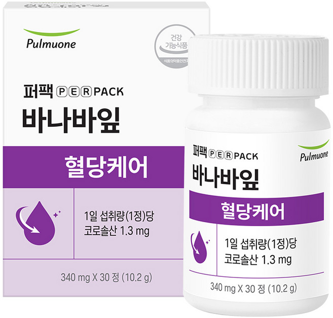 풀무원건강생활 혈당케어 바나바잎추출물 혈당보조제, 30정, 1개