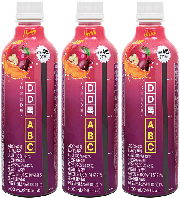 디클렌 DD톡 ABC주스, 3개, 500ml
