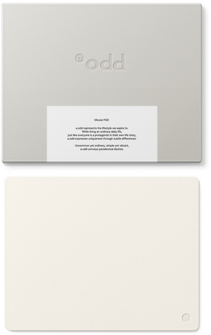 에이오드 가죽 마우스패드, 에버닌 아이보리, 1개