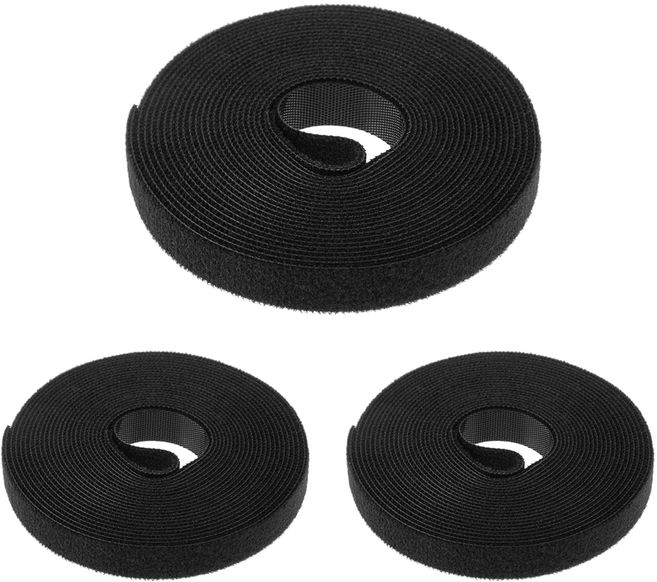 코멧 홈 찍찍이 케이블타이 1.5cm x 5m 블랙, 3개