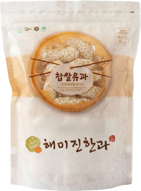 국내산쌀과 생강 조청으로 만든 달콤바삭한 찹쌀유과, 250g, 1개
