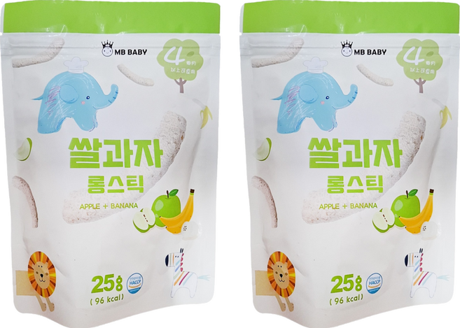 MB BABY 萌寶寶 米棒 4個月以上, 蘋果香蕉, 25g, 2包