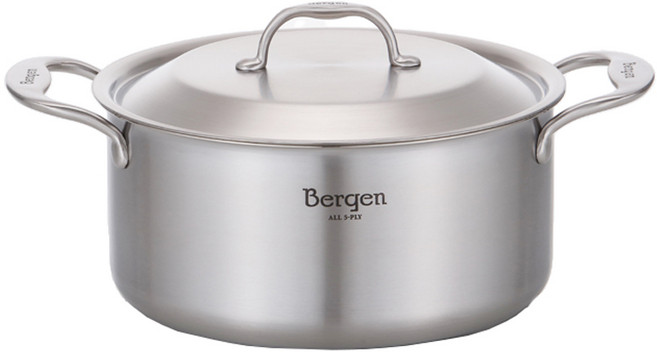 한일스텐레스 인덕션 통5중 베르겐 양수냄비, 24cm, 1개