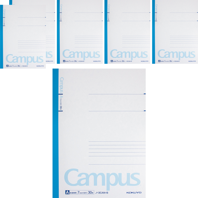 KOKUYO 國譽 Campus 橫線筆記本 B5, 藍色, 6本