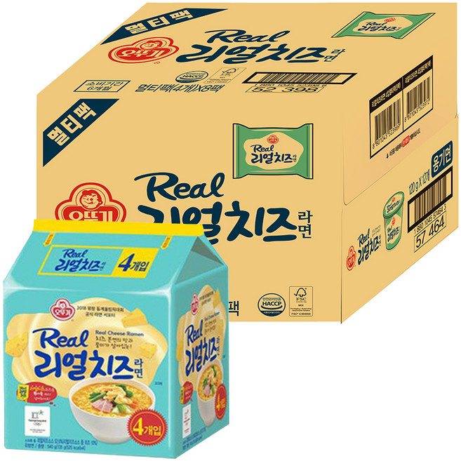 오뚜기 리얼치즈라면 135g, 32개