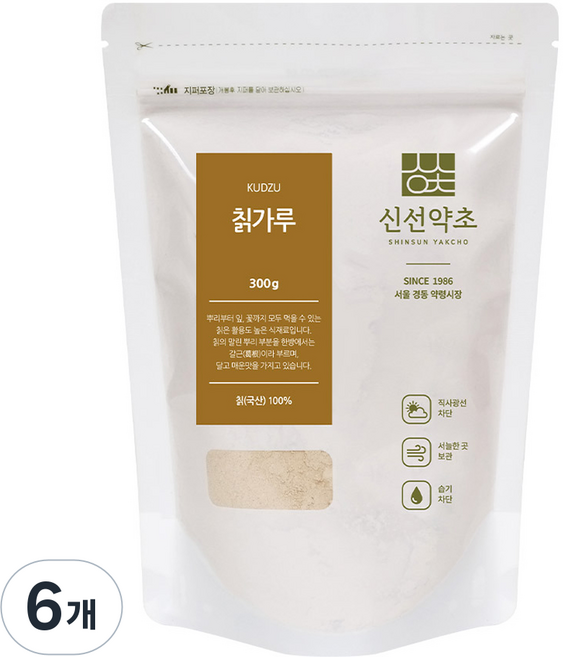 신선약초 칡가루, 6개, 300g