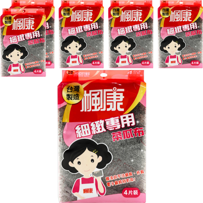 楓康 細緻專用菜瓜布, 4片, 6包