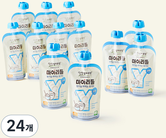 상하목장 유기농 인증 마이리틀 플레인 요구르트, 85g, 1개입, 24개