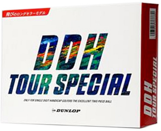 DUNLOP DDH TOUR SPECIAL雙層高爾夫球, 白色, 1盒, 12個