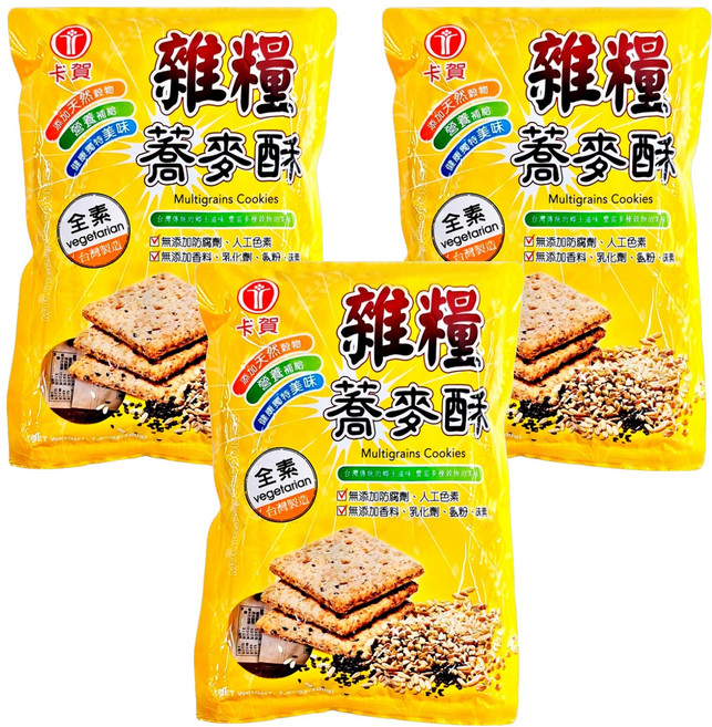 卡賀 雜糧蕎麥酥, 200g, 3袋