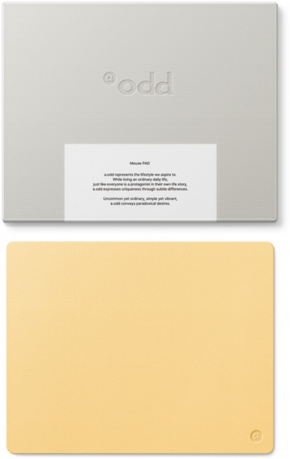 에이오드 가죽 마우스패드, 허스크 버터, 1개