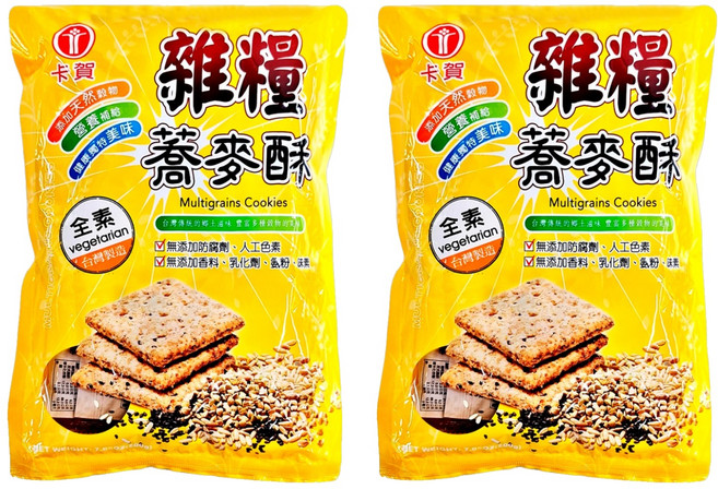 卡賀 雜糧蕎麥酥, 200g, 2袋