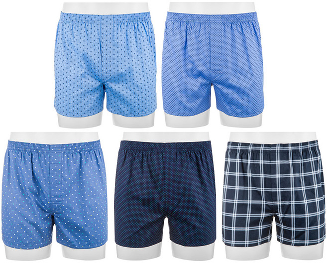 베이스알파에센셜 남성 소프트 순면 40수 트렁크 팬티 5p