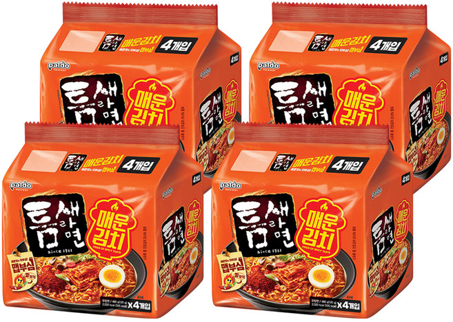 틈새라면 매운김치 120g, 16개