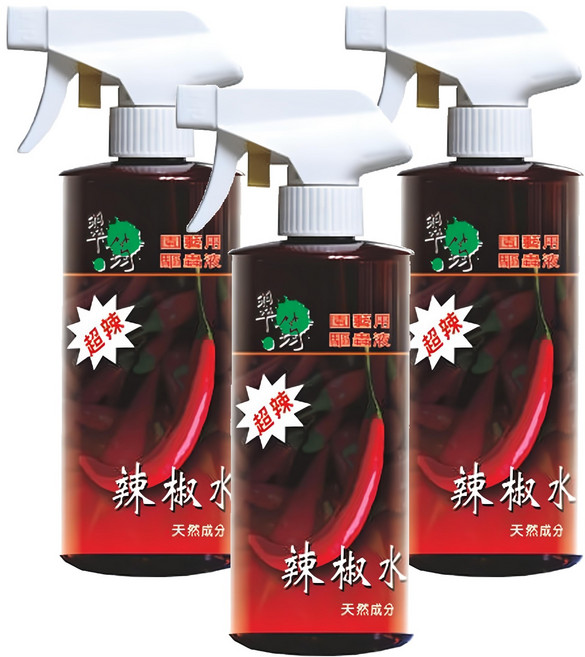 翠筠 辣椒水驅蟲液, 500ml, 3罐