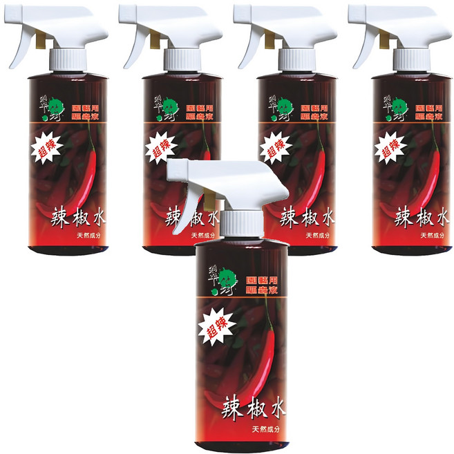 翠筠 辣椒水驅蟲液, 500ml, 5罐
