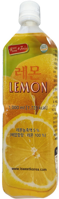 스위트코리아 레몬액상, 1L, 1개