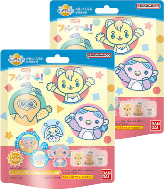 BANDAI 芬達 轉蛋沐浴球 內含小物件 適合3歲以上兒童, 100g, 2個