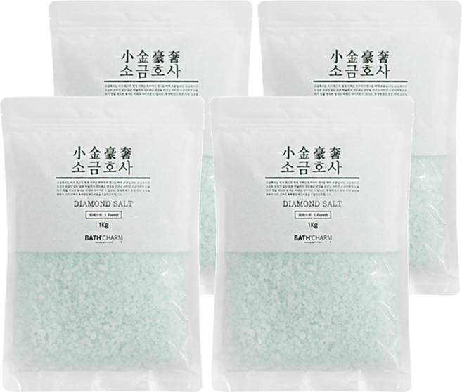 바스참 소금호사 다이아몬드 솔트 포레스트, 1kg, 4개