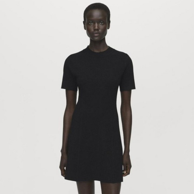 MANGO 女款 DOMINO 洋裝 17075798, 黑色