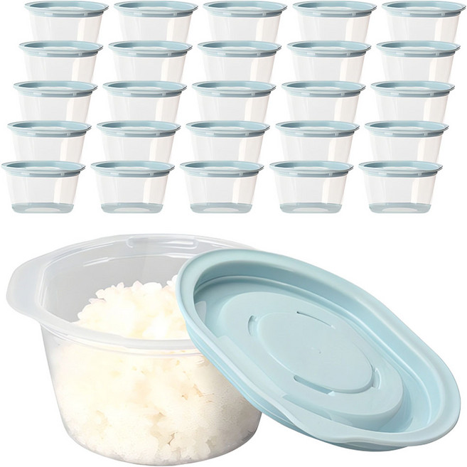 아카시아리빙 전자렌지용 냉동밥보관 쿡앤밥 스카이블루, 26개, 275ml