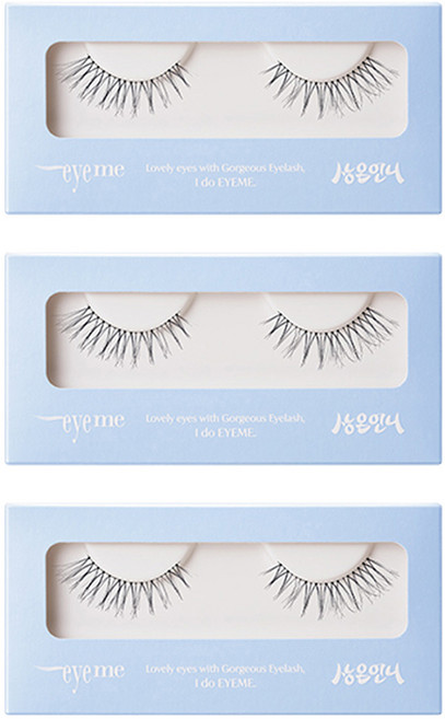 피카소 아이미 상은언니 인조 속눈썹, 3개, 11호 퓨어