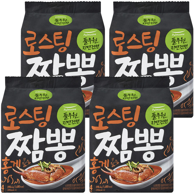 풀무원자연건면 로스팅 짬뽕 홍게 99.6g, 16개