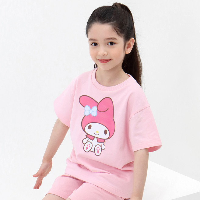 PremierFam 兒童透氣美樂蒂可愛五分上下套裝
