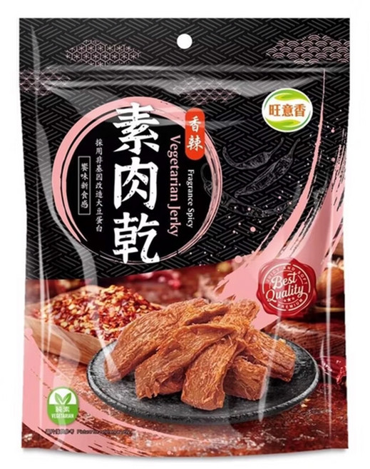 旺意香 素肉乾 香辣, 250g, 1包