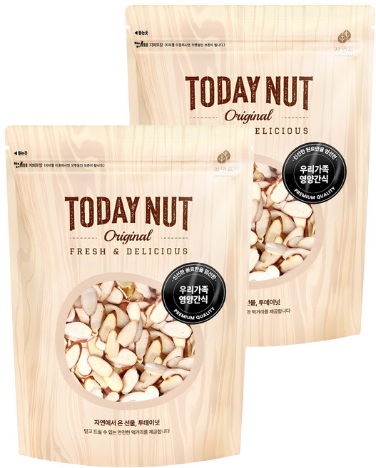투데이넛 아몬드슬라이스, 300g, 2개