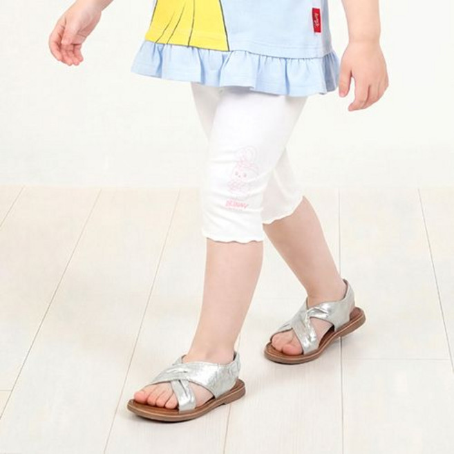 밀크마일 플로럴 버니 5부 레깅스