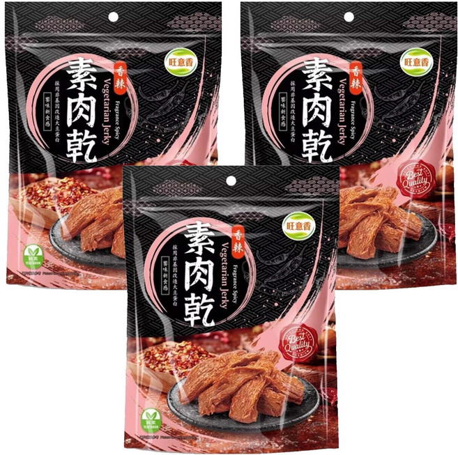 旺意香 素肉乾 香辣, 250g, 3包