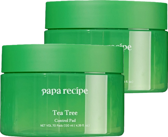 파파레서피 티트리 컨트롤 패드, 130ml, 2개, 70매입
