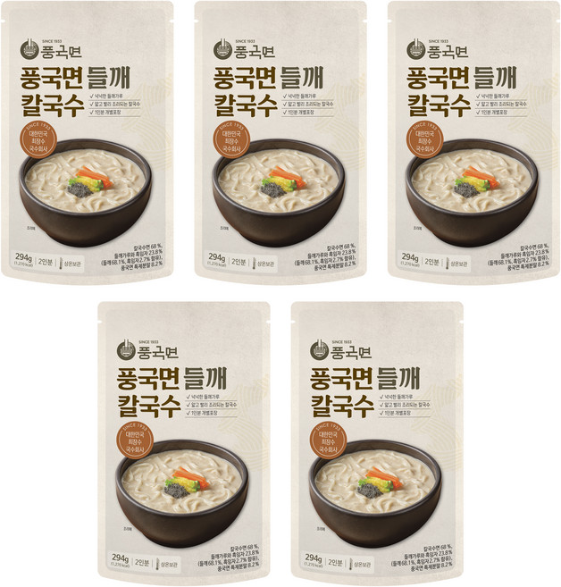 풍국면 풍국면 들깨 칼국수, 294g, 5개