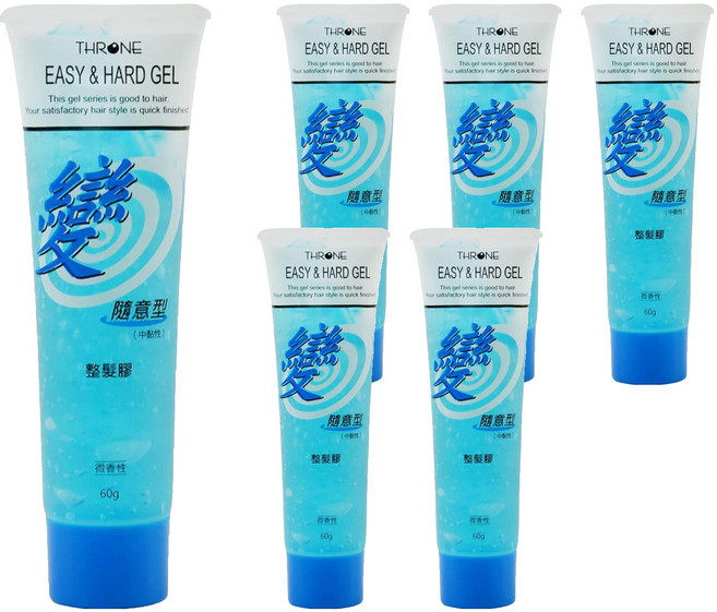 THRONE 斯儂恩 隨意整髮膠 微香, 60g, 6條