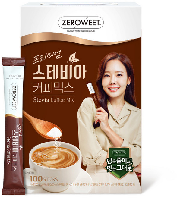 스테비아스위트 프리미엄 커피믹스 골드 에디션, 9.5g, 100개입, 1개