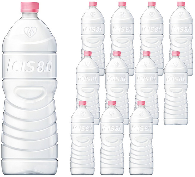 아이시스 8.0 ECO 생수 무라벨, 2L, 12개