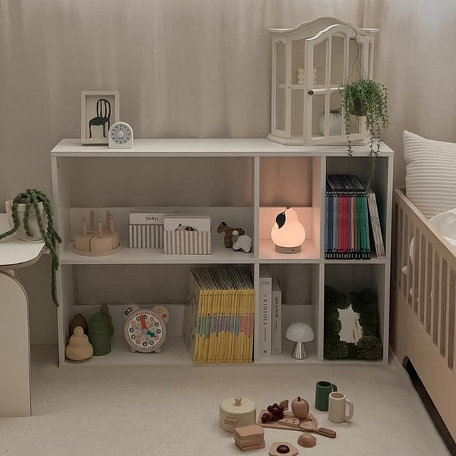 필웰 레트라 책꽂이 선반 책장 1100, 화이트, 2단