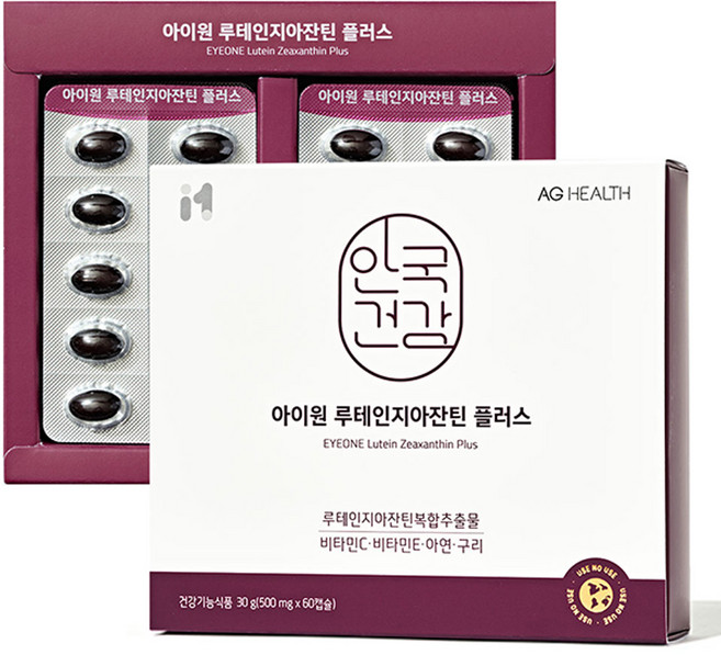 안국건강 아이원 루테인지아잔틴 플러스, 60정, 1개