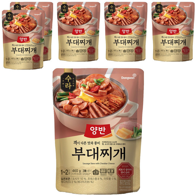 양반 수라 부대찌개, 460g, 6개