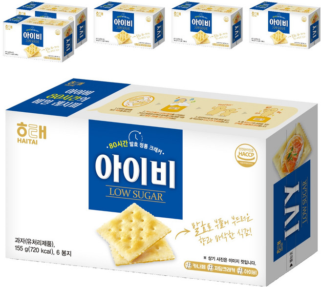 해태제과 아이비 크래커, 155g, 6개