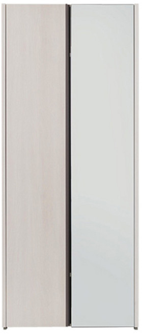 리바트 토피 800 선반형 거울도어 6단선반형 옷장 방문설치, 화이트오크
