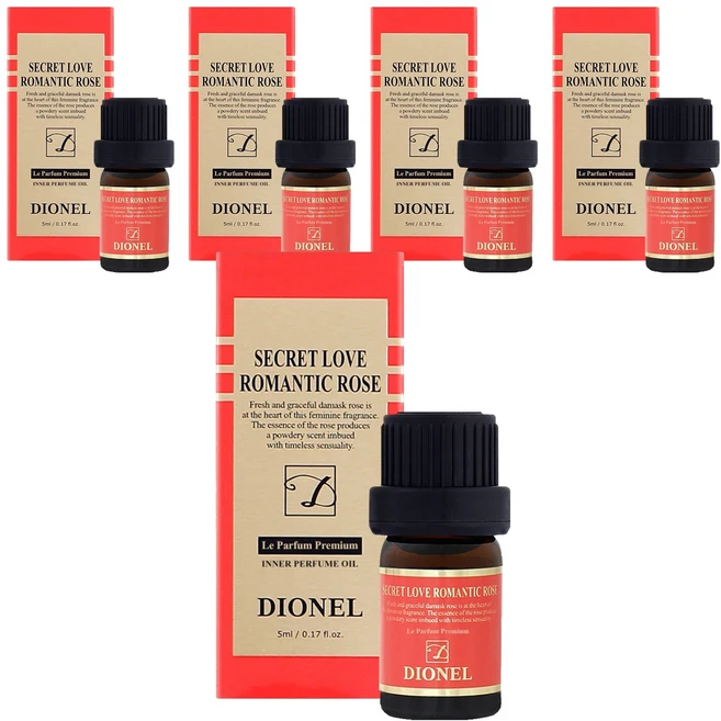 디오넬 시크릿 러브 로맨틱 로즈 여성 이너 퍼퓸오일, 5개, 5ml - 쿠팡