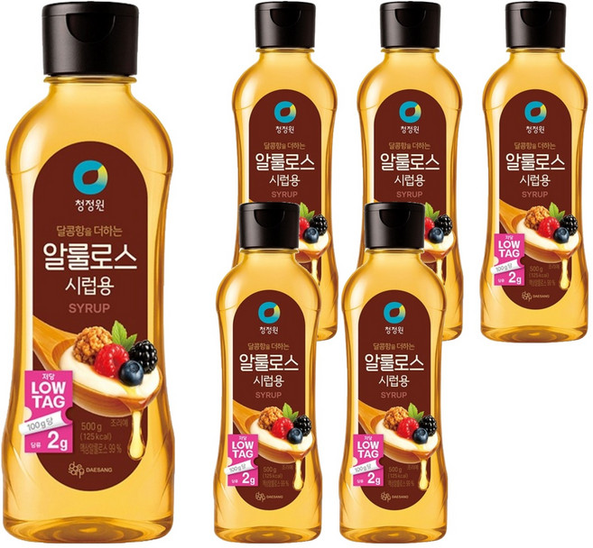 청정원 알룰로스 시럽용, 500g, 6개