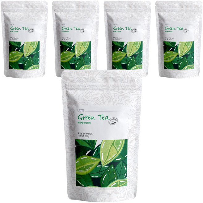 베오베 녹차라떼 파우더, 500g, 1개입, 5개