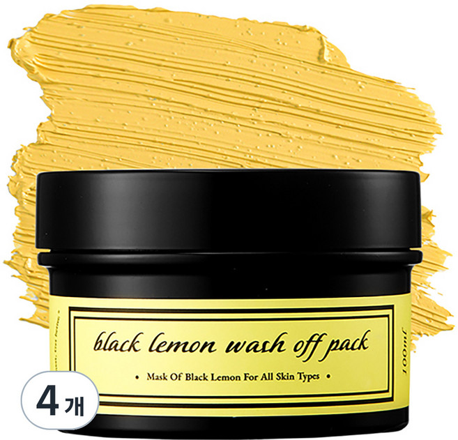 에템 블랙 레몬 워시 오프팩 100ml, 1개입, 4개