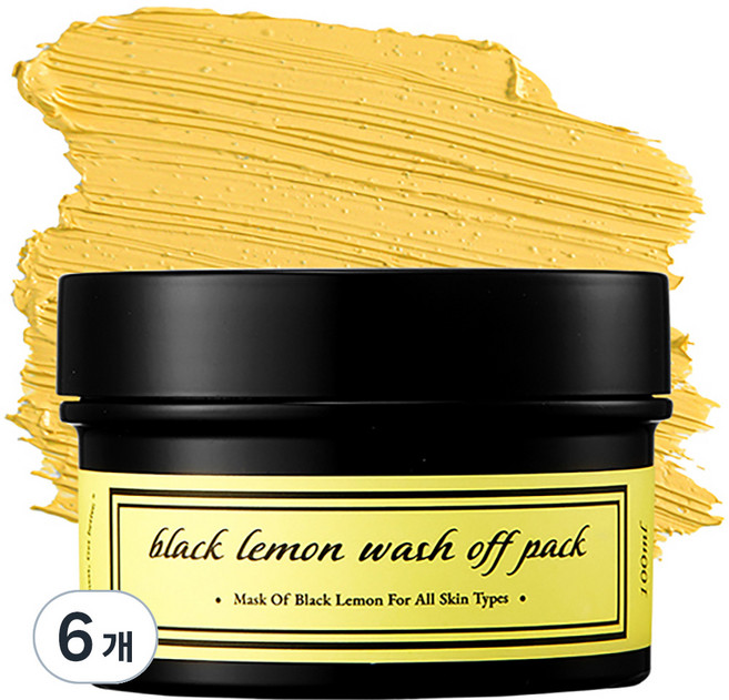에템 블랙 레몬 워시 오프팩 100ml, 1개입, 6개