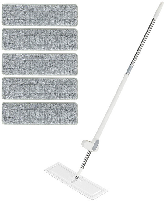 코멧 홈 슬라이드 밀대걸레 + 극세사 패드 5장 세트, 1개