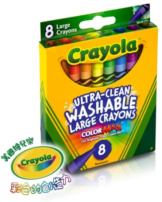 Crayola 繪兒樂 可水洗大蠟筆, 1盒, 8色